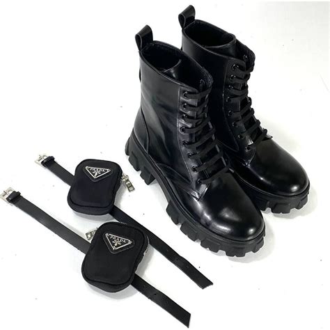 prada combat boots men|prada boot pouch replacement.